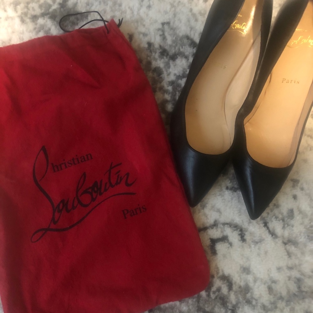 Black Leather Christian Louboutin Pumps